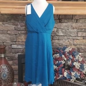 TODAY⚡️NWT J.CREW DARK  TEAL SILK DRESS SZ 16